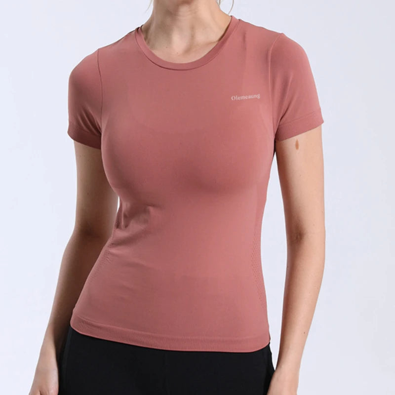 Women Short Sleeve Yoga Shirt